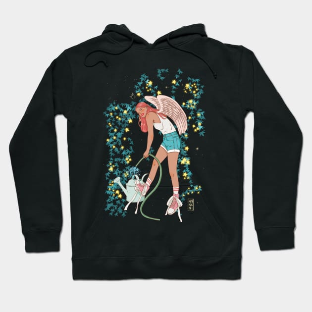 Angel garden Hoodie by fiorellaannoni